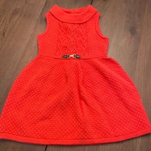EUC deep orange Janie and jack sweater dress